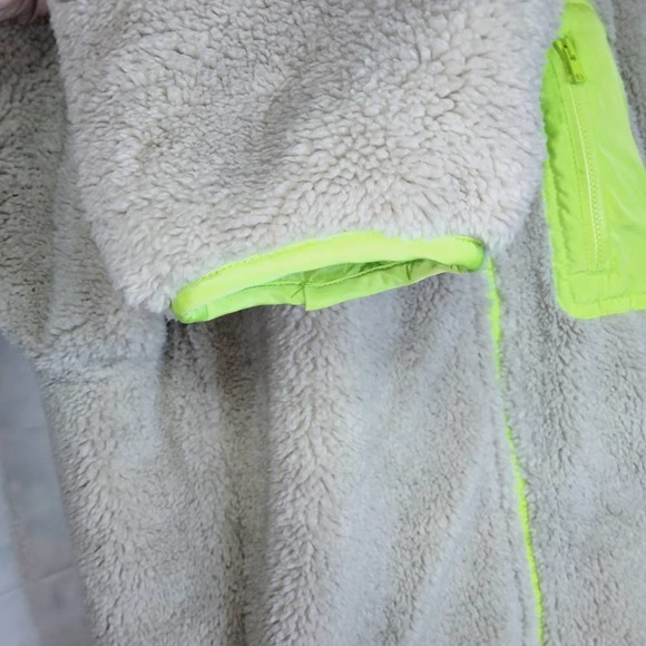 Nordstrom BP Jacket Womens Medium Beige Green Faux Shearling Neoncore NWT - Picture 6 of 12